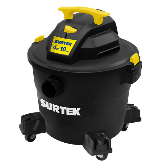 Aspiradora de plástico 10 galones, 4 HP 120 V Surtek