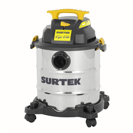 Aspiradora de acero inoxidable 6 galones, 4 HP Surtek
