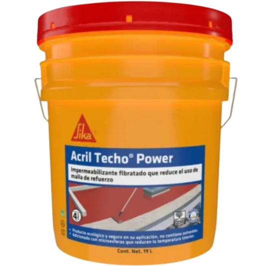 Acril Techo Power 4 Años Rojo 19 L 432434 Sika