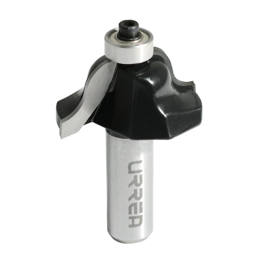 Broca para router de acero romana con balero 1-5/8" zanco de 1/4" Urrea