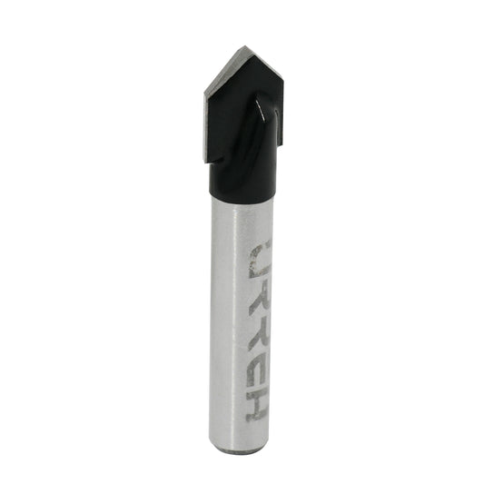 Broca para router de acero corte en "V" 3/8" zanco de 1/4" Urrea