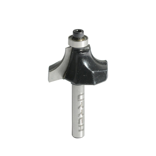 Broca para router de acero redondeadora con balero para moldura 1-1/8" zanco de 1/4" Urrea