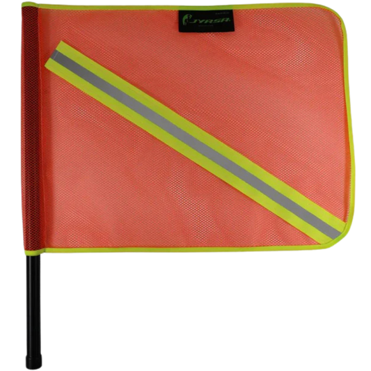 5606-Banderin Anaranjado Malla Con Reflejante Textil ECO-1028CR Jyrsa