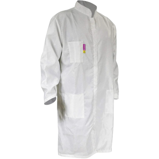 5702-Bata Antiestatica Blanca Talla Grande ECO-5000GD Jyrsa