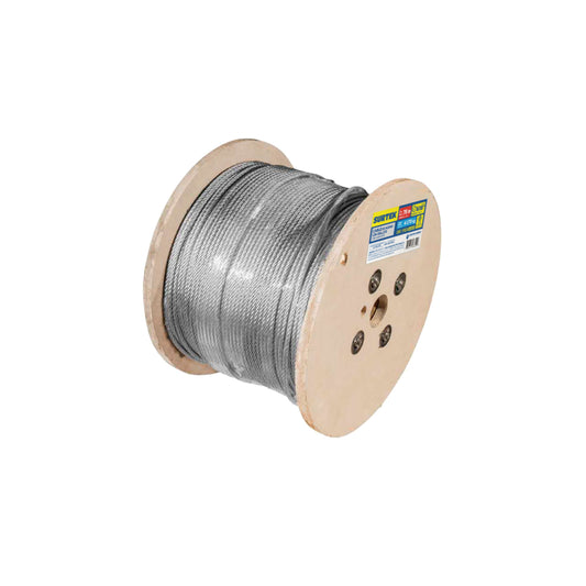 Cable de acero alma de fibra con grillete 1/2" x 450 m construcción de 6 x 19 Surtek
