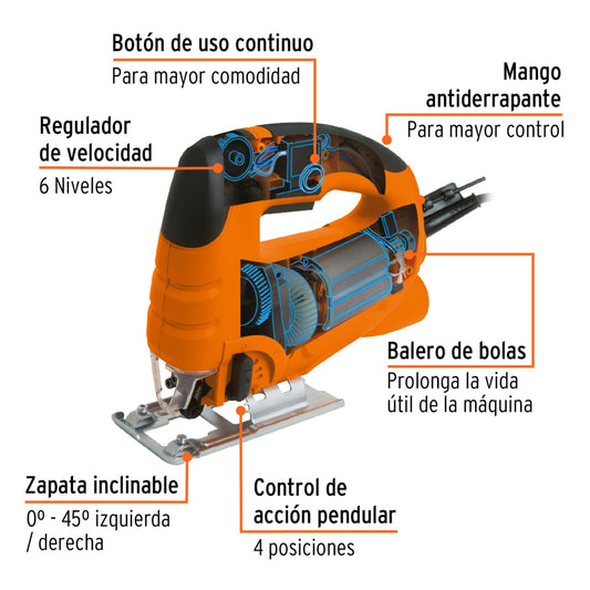 Sierra caladora, profesional, 550 W