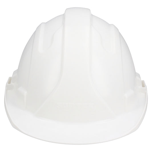 Casco de seguridad con ajuste de intervalos de 4 puntos, color blanco Surtek