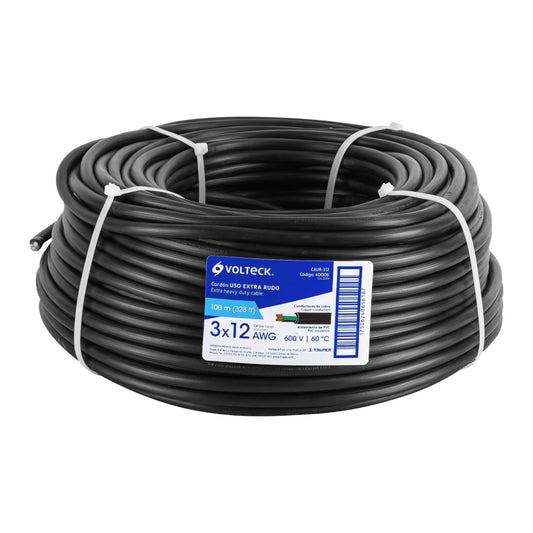 Metro Cable uso rudo, 3 conductores, calibre 12 Catalogo