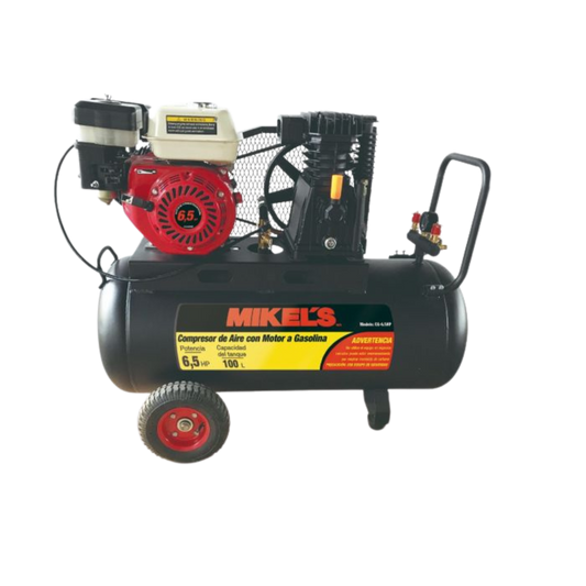 Compresor de aire 6.5 HP Motor a Gasolina (100 lts) Modelo: CG-6.5HP Marca MIKELS