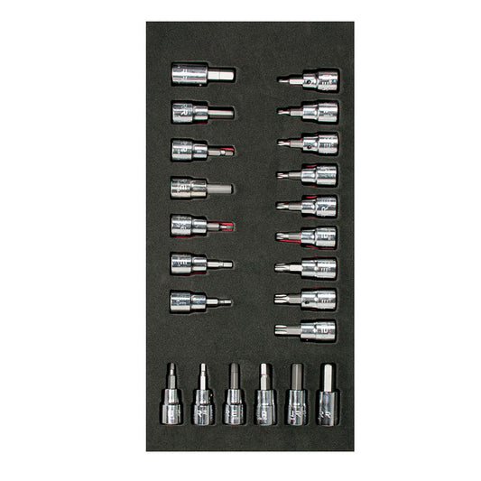 Juego de dados cuadro de 3/8" varias puntas 22 piezas, CH108-C Urrea
