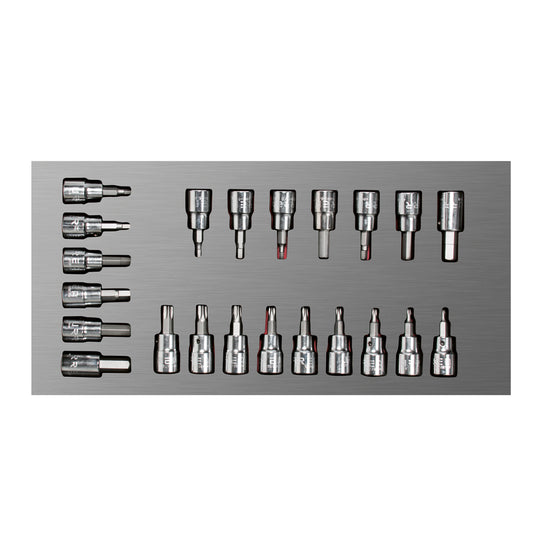 Juego de dados cuadro de 3/8" varias puntas 22 piezas, CH108L-C Urrea