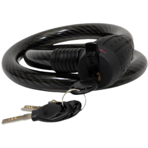 1225-Cable Candado Flexible Hd Con Llaves 1.5 Mts C-4613 Mikels