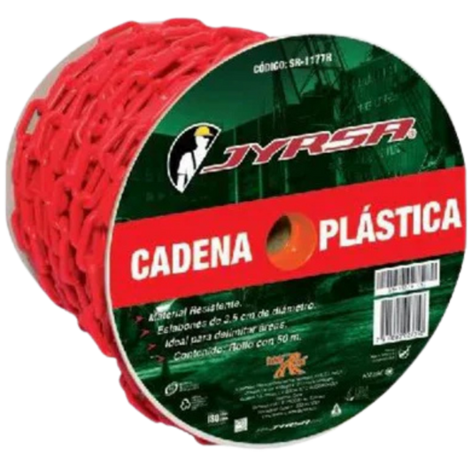 5598-Cadena Plastica Roja Para Delimitar Areas SR-1177R Jyrsa