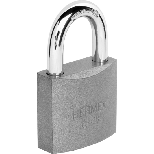 Candado De Hierro 38 Mm Gancho Corto En Caja Hermex   43315 Truper