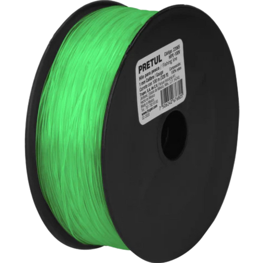 Carrete Con 100 M De Hilo Para Pesca Verde Calibre 1.00 Mm   22065 Truper