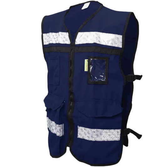 5676-Chaleco Abierto Tipo Rescatista Ligero Clase Ii Color Azul Marino Talla 2Xg ECO-2040AZCR2XG Jyrsa