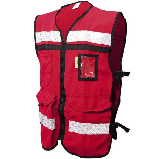 5684-Chaleco Rescatista Rojo Con Reflejante Talla 2Xg SR-2020RCR2XG Jyrsa