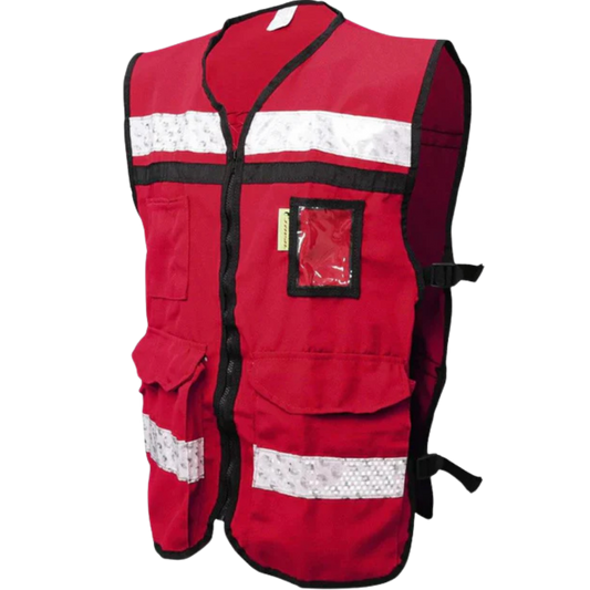 5688-Chaleco Rojo Abierto Tipo Rescatista Ligero Clase Ii Talla 2Xg ECO-2040RCR2XG Jyrsa