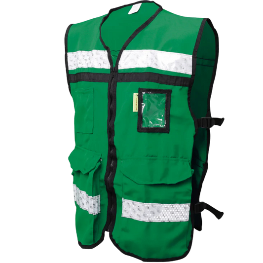 5693-Chaleco Verde Abierto Tipo Rescatista Ligero Clase Ii Talla Md ECO-2040VCRMD Jyrsa