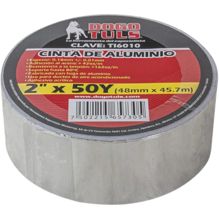 1269-Cinta De Aluminio 2" X 45.72 M TI6010 Dogotuls