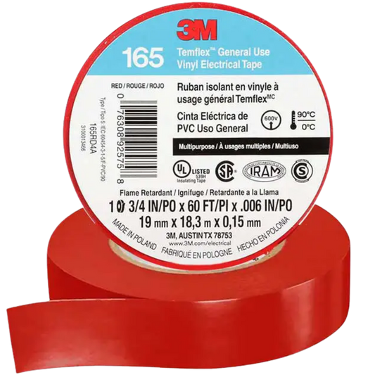 1305-Cinta Temflex 165 Rojo 19 Mm X 18.3 M UU009472679 3M