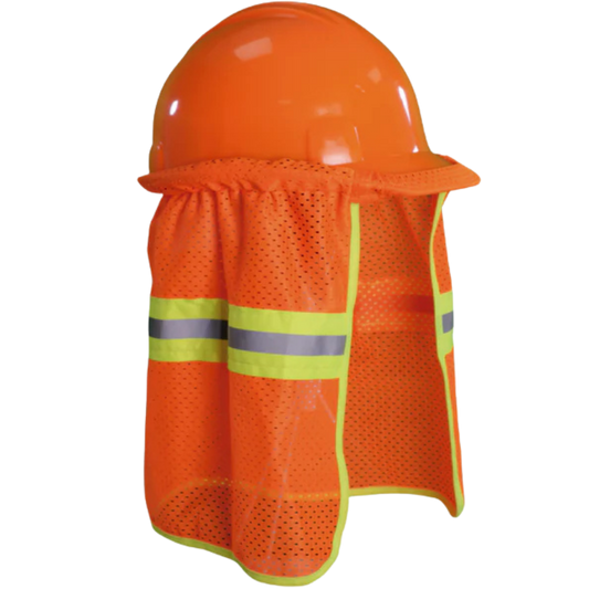 5755-Cubre Nuca Elastico Anaranjado Con Reflejante Para Casco De Seguridad ECO-2001ANCRE Jyrsa