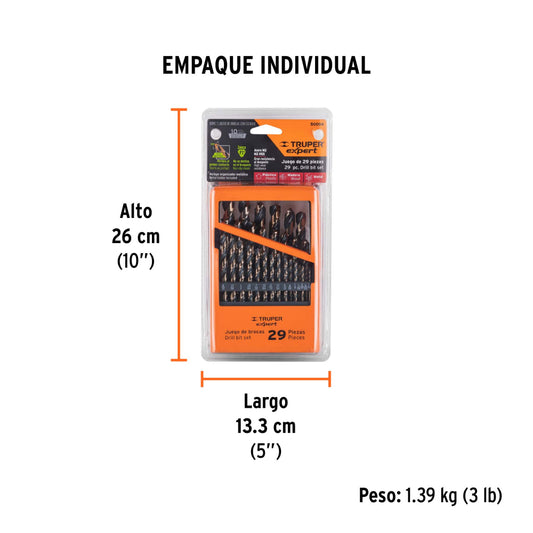 JGO BROCAS 29 PZA ESTUCHE METALICO (N)(1)