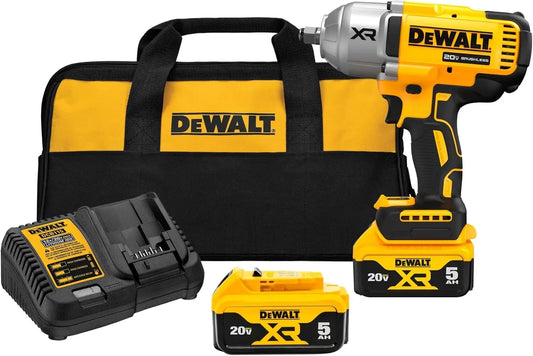 2749-Llave De Impacto Xr Inalámbrica 1/2 20 V Con Cargador Y 2 Baterias DCF900P2-B3 Dewalt