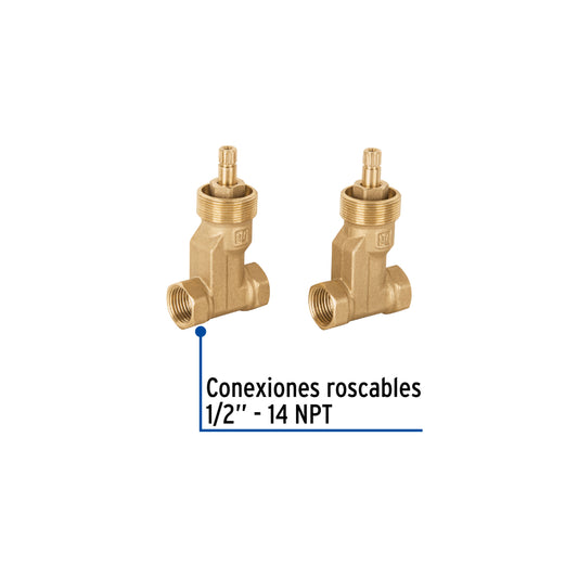 Juego llaves empotrar roscables, compresión, s/maneral,Basic