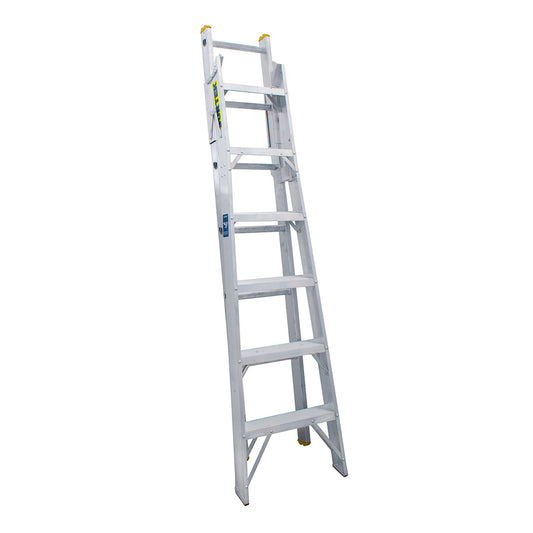 Escalera convertible tipo II de aluminio con 13 peldaños Surtek