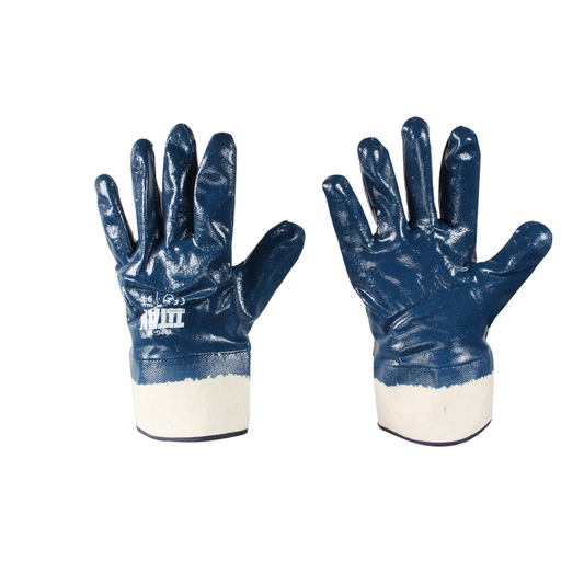 Guante de nitrilo con puño de seguridad abierto Modelo: EPPG-15GM Marca TITAN