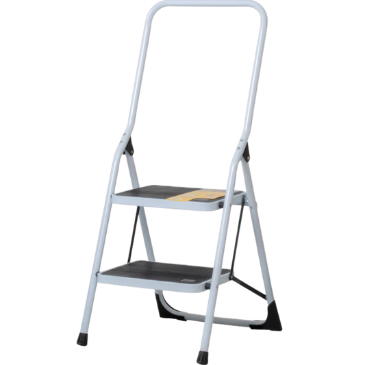 Escalera Tubular Plegable 2 Peldaños Con Barandal Pretul   24119 Truper