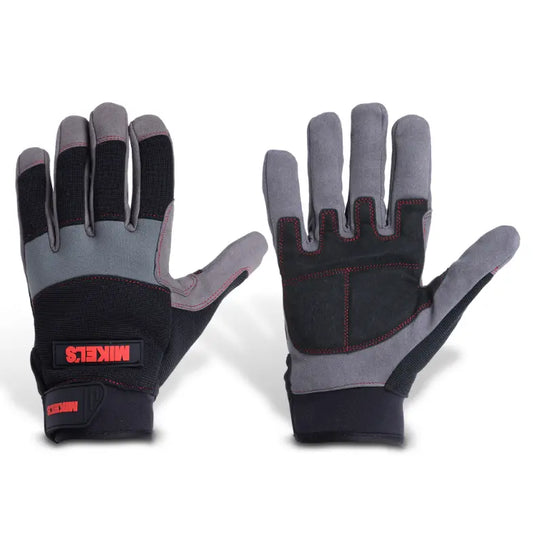 Guantes para trabajo profesionales para mecánico acolchonados (M) Modelo: GMP-2 Marca MIKELS