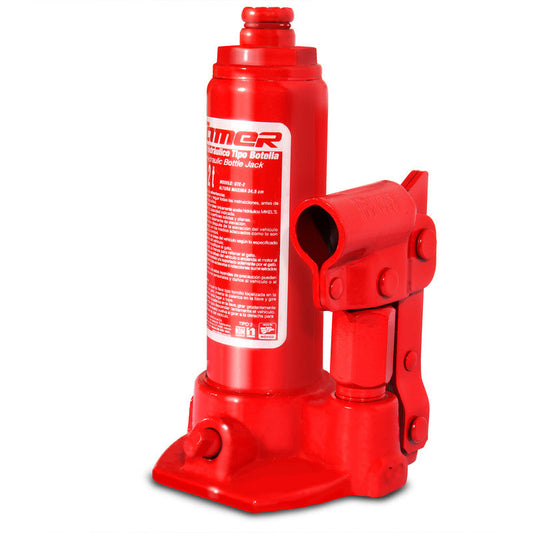Gato hidráulico de botella con tornillo de extensión (2 ton) Modelo: GTE-2 Marca TAMER