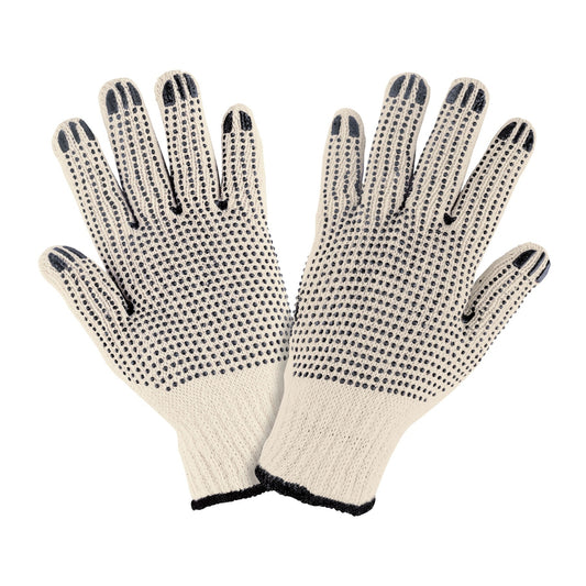 5609-Guantes De Algodón Con Puntos De Pvc En Palma Y Dorso Pretul 21830 Truper