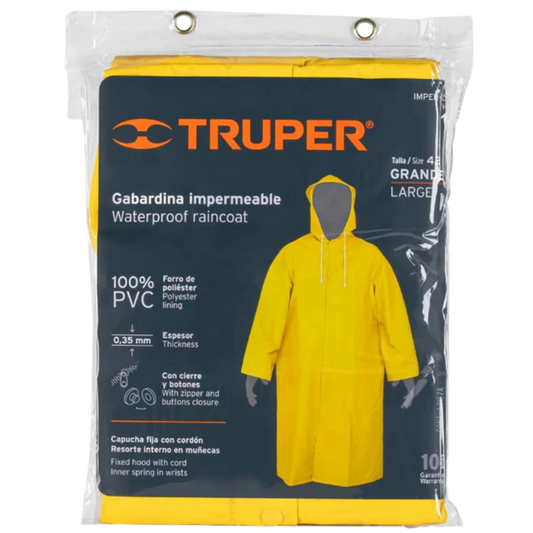5632-Gabardina Impermeable Doble Capa Talla G 14415 Truper