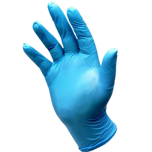 5762-Guante De Nitrilo Color Azul Talla Mediano Sin Polvo 5 Micras Caja Con 100 Piezas NT-PF-MD Tac