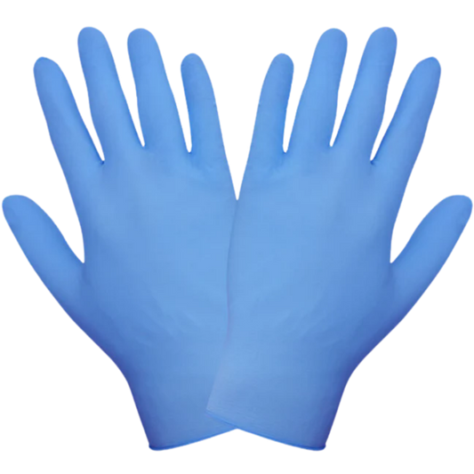 5769-Guante De Nitrilo Desechable 5 Mils Azul Con Textura En Punta De Dedos Libre De Polvo Talla Ch  705PFCH Safe-Fit