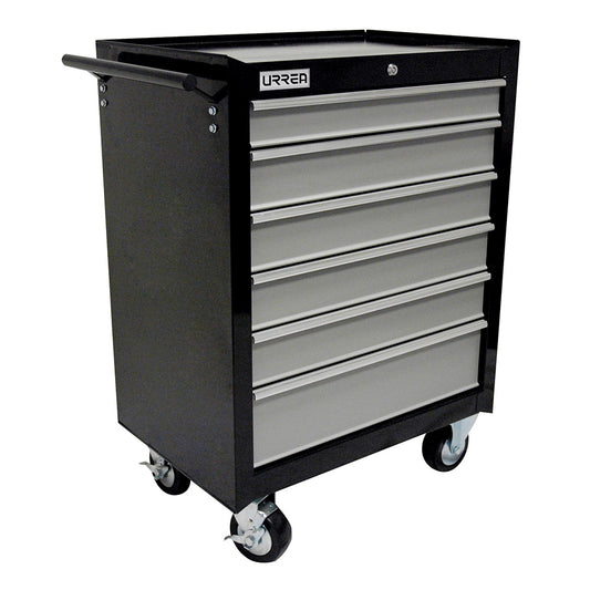 Gabinete móvil 6 gavetas color negro serie H 27" Urrea