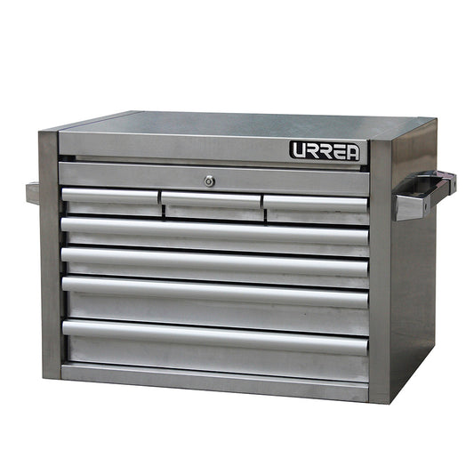 Gabinete acero inoxidable superior 7 gavetas serie H 27" Urrea