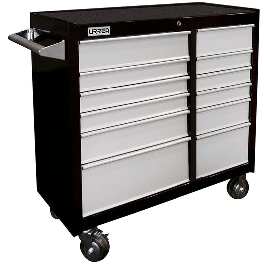 Gabinete móvil 12 gavetas color negro serie H 41" Urrea