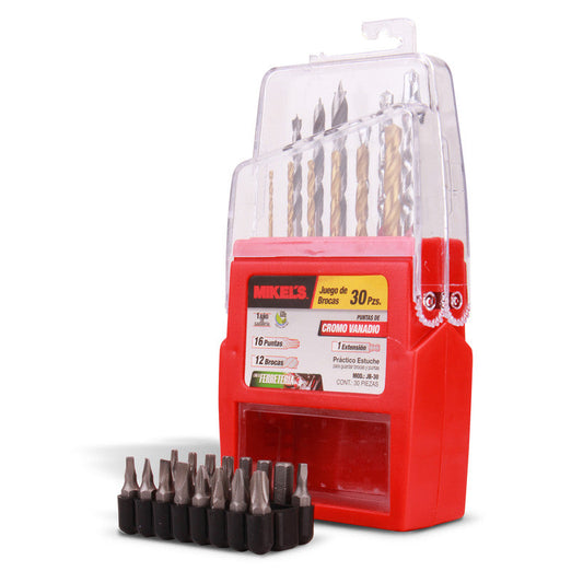 Juego de brocas (30 pzas) Modelo: JB-30 Marca MIKELS