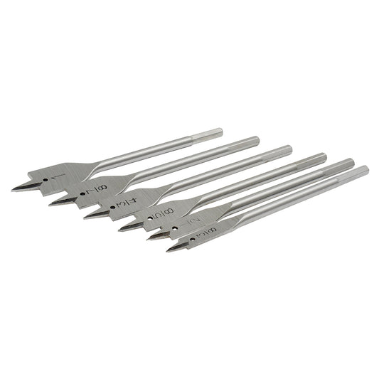 Juego de brocas para madera de acero al carbono tipo manita zanco hexagonal, 6 piezas Surtek