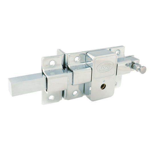Cerradura de barra fija función izquierda, cromo brillante, llave tetra, blíster Lock