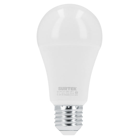 Lámpara de LED tipo bulbo A19, 14 W luz cálida Surtek