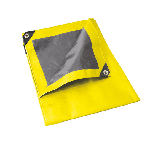 Lona de polietileno color amarillo con fondo plata, 2 x 3 m Foy