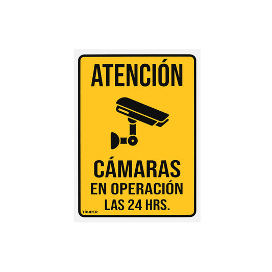5881-Letrero De Señalización 'Cámaras En Operación' 25 X 34 Cm 103092 Truper
