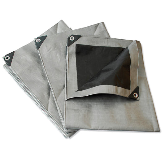 Lona de polietileno reforzada color gris, 12 x 17 m Surtek