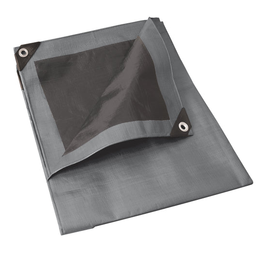 Lona de polietileno reforzada color gris, 3 x 6 m Surtek