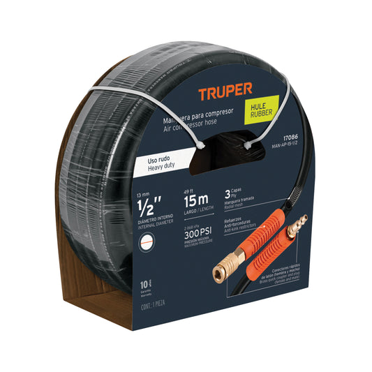 Manguera De Hule Para Compresor 15 M X 1/2' 17086 Truper
